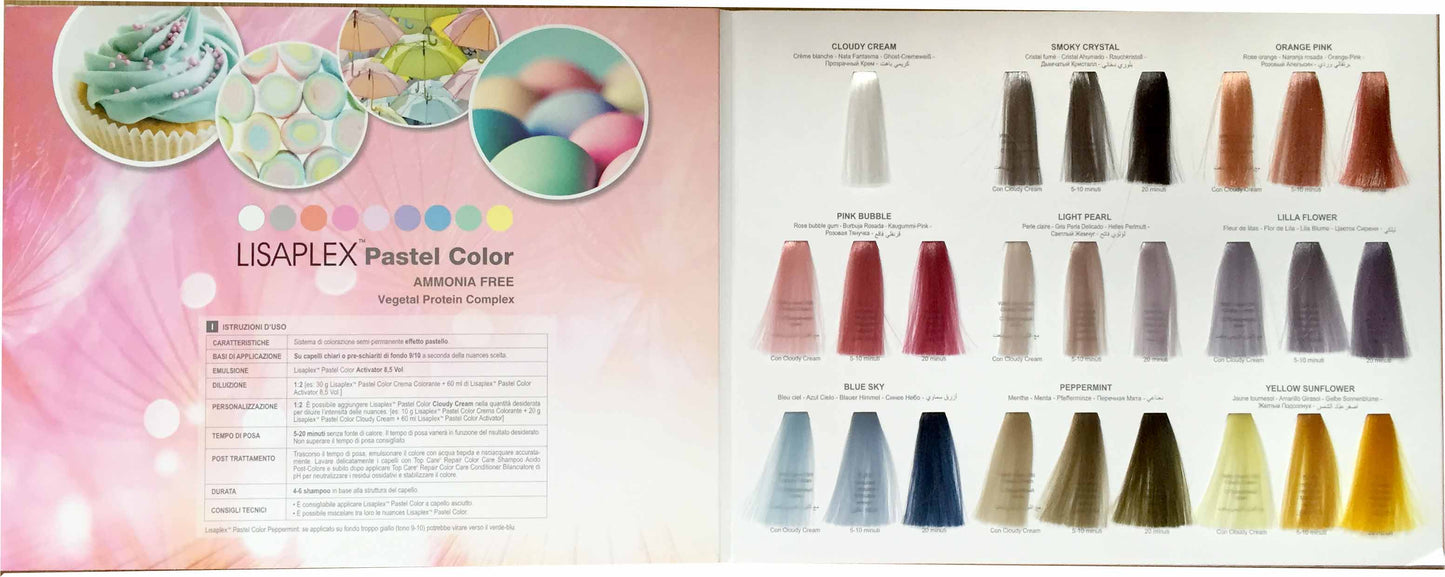 Lisaplex Pastel Colour Chart